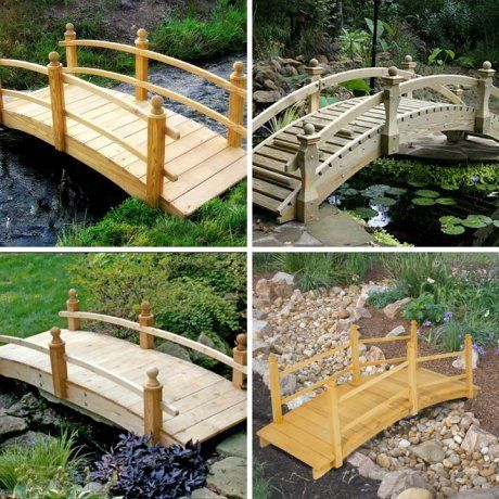Как благоустроить пруд – строим мостик из дерева
